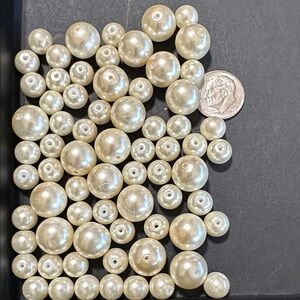28.  Glass Faux Pearl Loose Beads